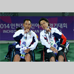 車いすテニス　諸石光照選手（左）と川野将太選手